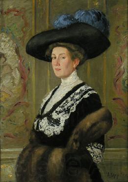 Ernst Oppler Portrait einer Dame mit Hut
